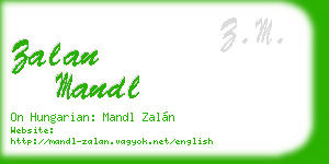 zalan mandl business card